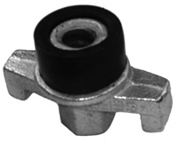 Gerrijn vleugelmoer met rubberen ring